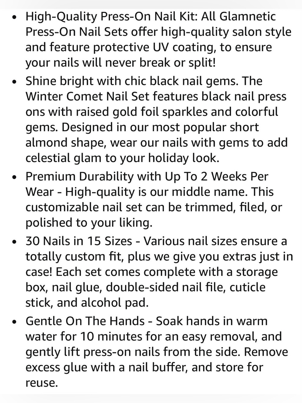 Glamnetic Short Almond Press-On Nails WINTER COMET nib - Picture 7 of 11